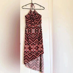 Charlotte Russe Asymmetrical Halter,waist cut outs,light, stretch,pattern